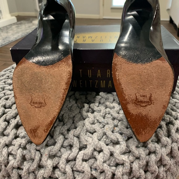 Vtg Stuart Weitzman Prune Patent Stilettos Sz9M - Picture 6 of 8